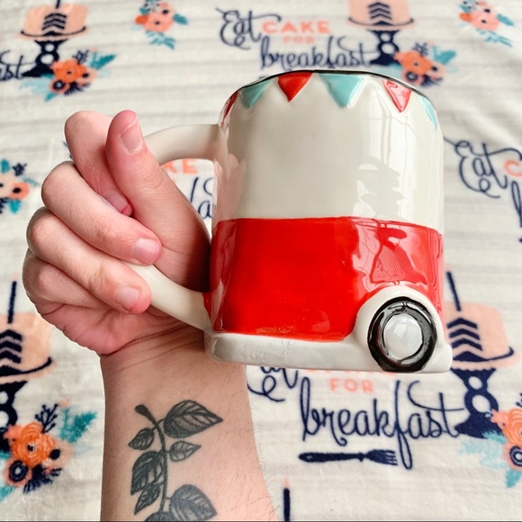 1 LEFT! ☮️ Hippy Happy Camper Ceramic Mug ☮️ - Picture 5 of 8